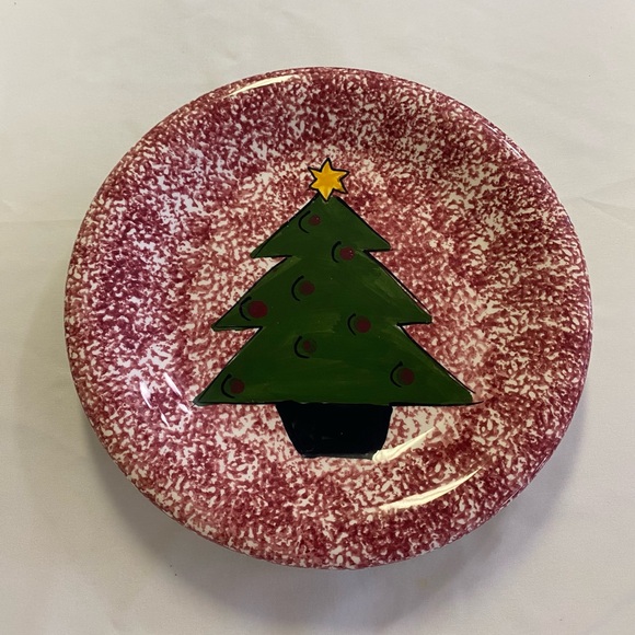 Yuletide Set of 4 Ceramic Multi-Color Christmas Plates 8" - Picture 3 of 6